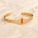 Bracelet jonc TINA OCRE