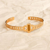 Bracelet jonc TINA OCRE