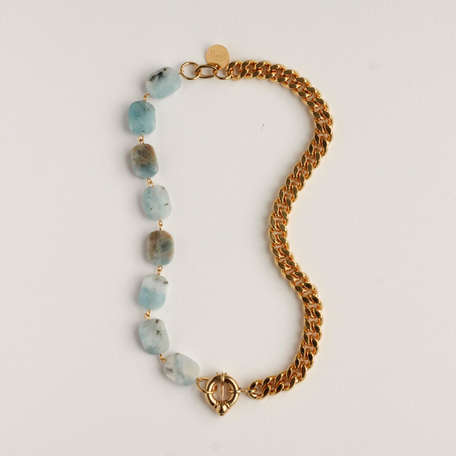 Chaîne SUZANNE et Perles Aigue Marine