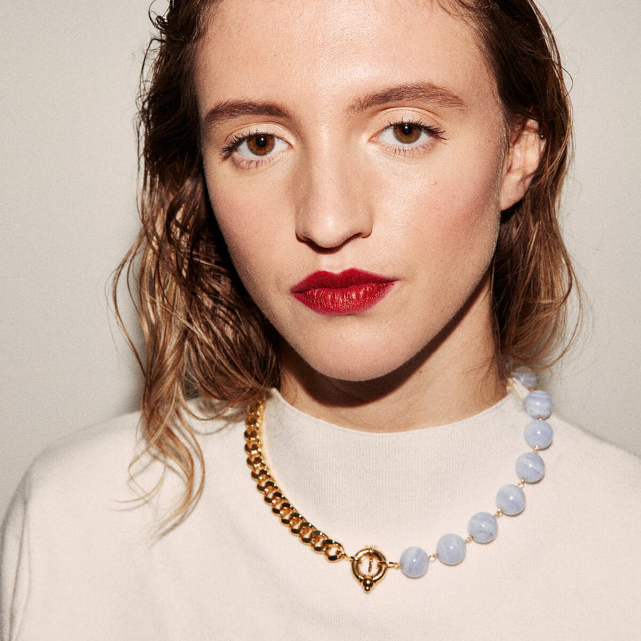 Perles SUZANNE - Calcédoine