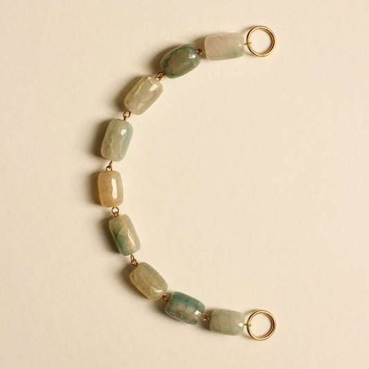 Perles N°36 - Agate Tube Bleu Pale