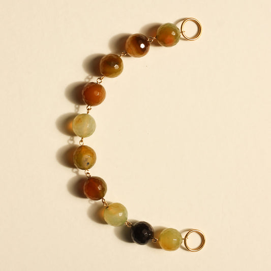 Perles N°38 - Agate Ronde facettée Marrons