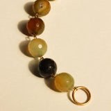 Composition SUZANNE + Perles Agate ronde Marrons