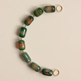 Composition MALO + Perles Agate Tonneau Vert