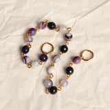 Perles MINI N°5 - Agate Violet