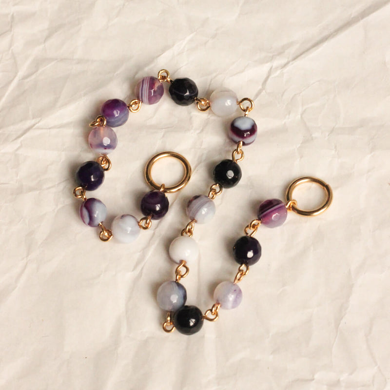 Perles MINI N°5 - Agate Violet