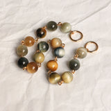 Perles MINI N°12 - Oeil de Tigre Jaune Bleu