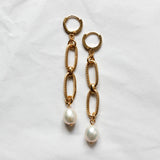 Boucles Mix Maillons et perles d'eau douce N°2