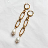 Boucles Mix Maillons et perles d'eau douce N°2