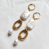 Boucles Mix Maillons et perles d'eau douce N°1