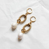 Boucles Mix Maillons et perles d'eau douce N°3