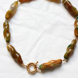 Collier Perles Agate Twist Arlequin