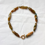 Collier Perles Agate Twist Arlequin