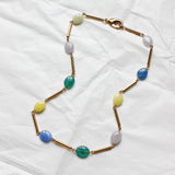 Collier BONBON Jaune et Bleu