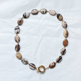 Collier Perles Jaspe du Brésil