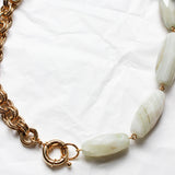 Composition BEATRICE + Perles Agate Vert Menthe