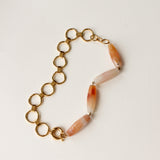 Composition Maxi MADDIE + Perles Agate grande olive Saumon