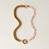 Composition SUZANNE + Perles Quartz Rose Mini Pavé