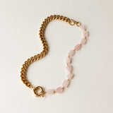 Composition SUZANNE + Perles Quartz Rose Mini Pavé