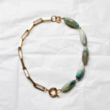 Composition YVONNE + Perles Agate Turquoise