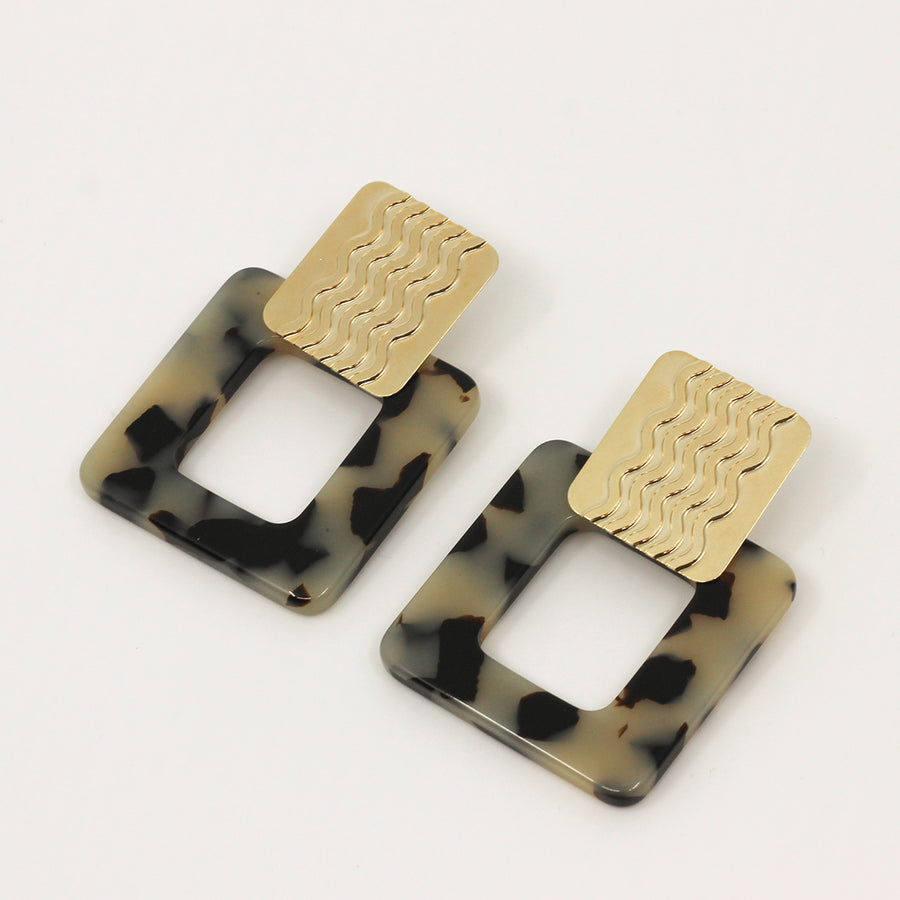 Boucles d'oreilles JANE Ecailles Beiges