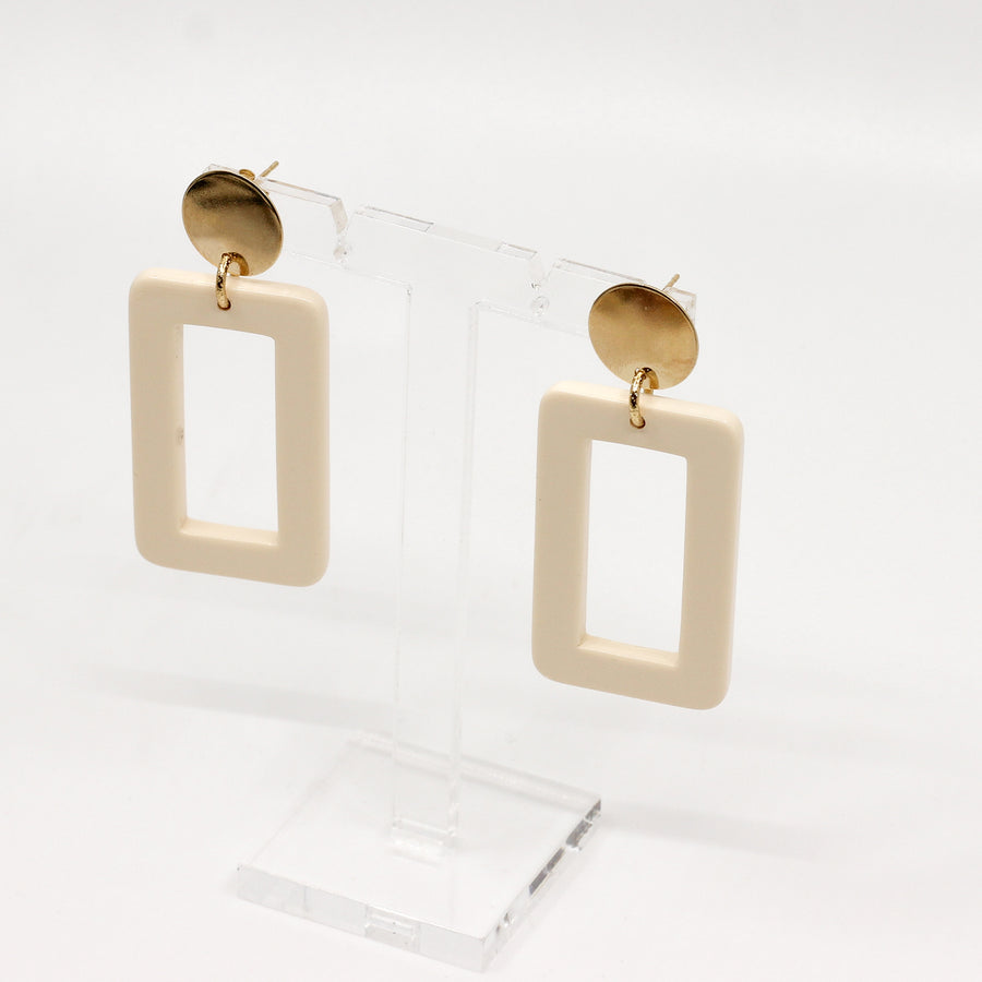 Boucles d'oreilles MACY Ivoire