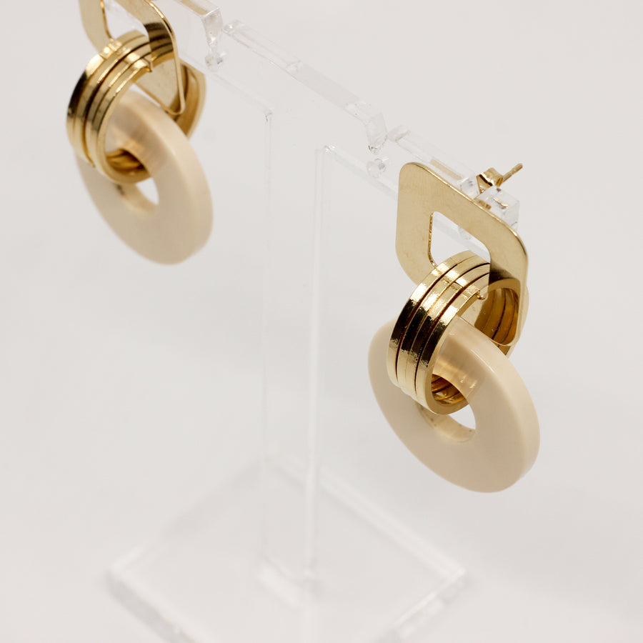 Boucles d'oreilles MEGAN Ivoire