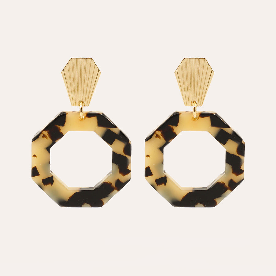 Boucles d'oreilles AVA Ecailles Beige