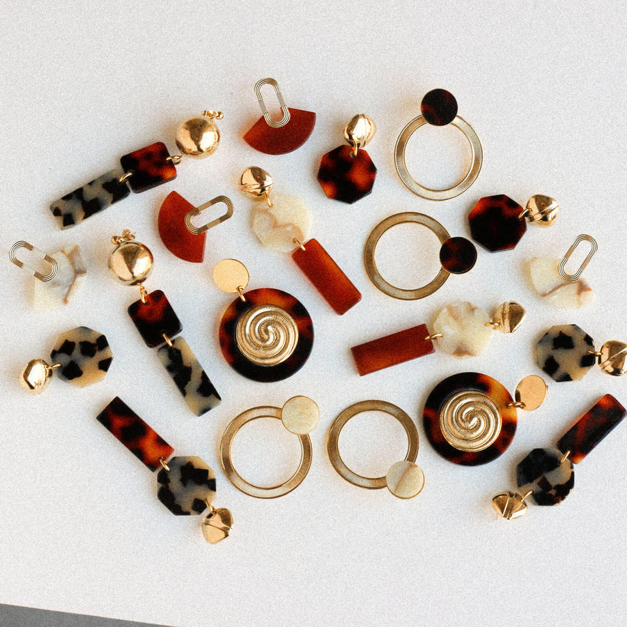 Boucles d'oreilles BETH Ambre