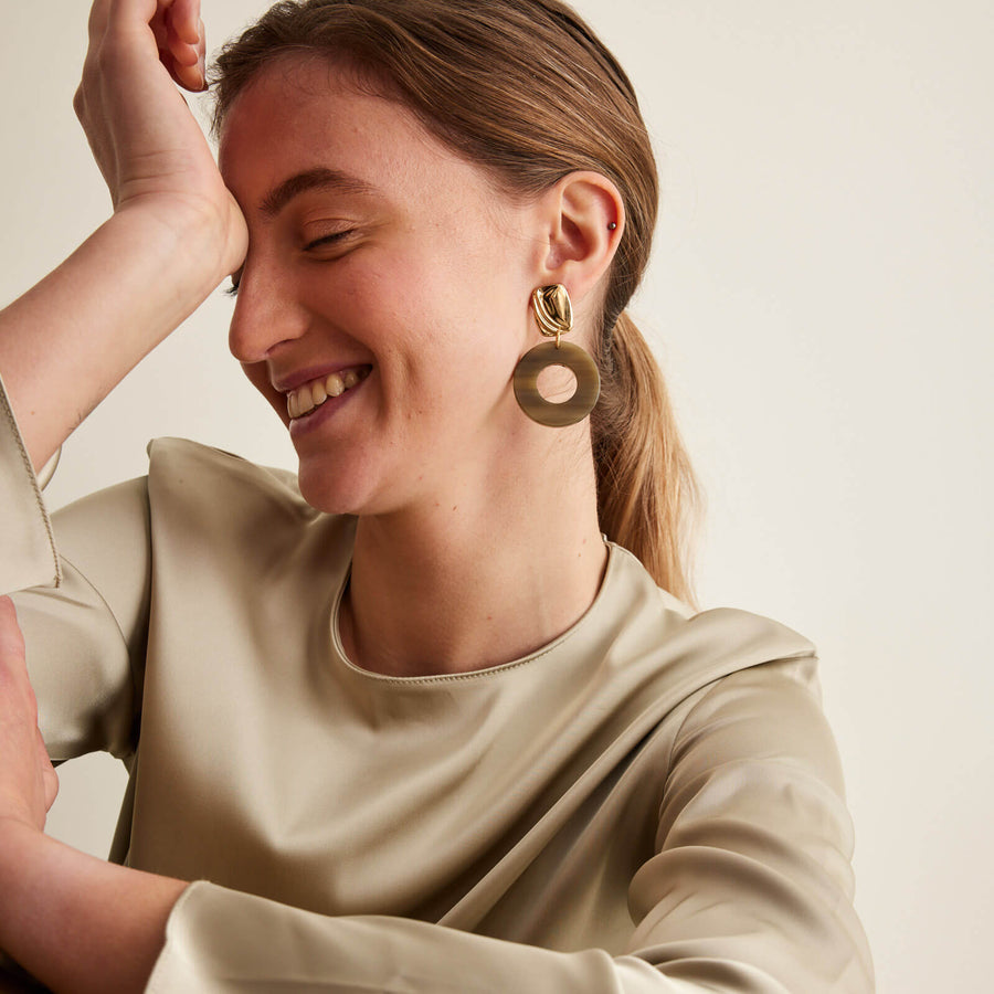 Boucles d'oreilles Lucy Ambre