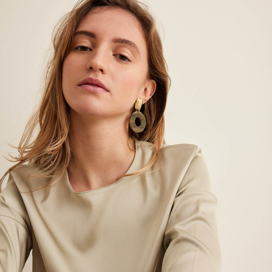 Boucles d'oreilles Lucy Ambre