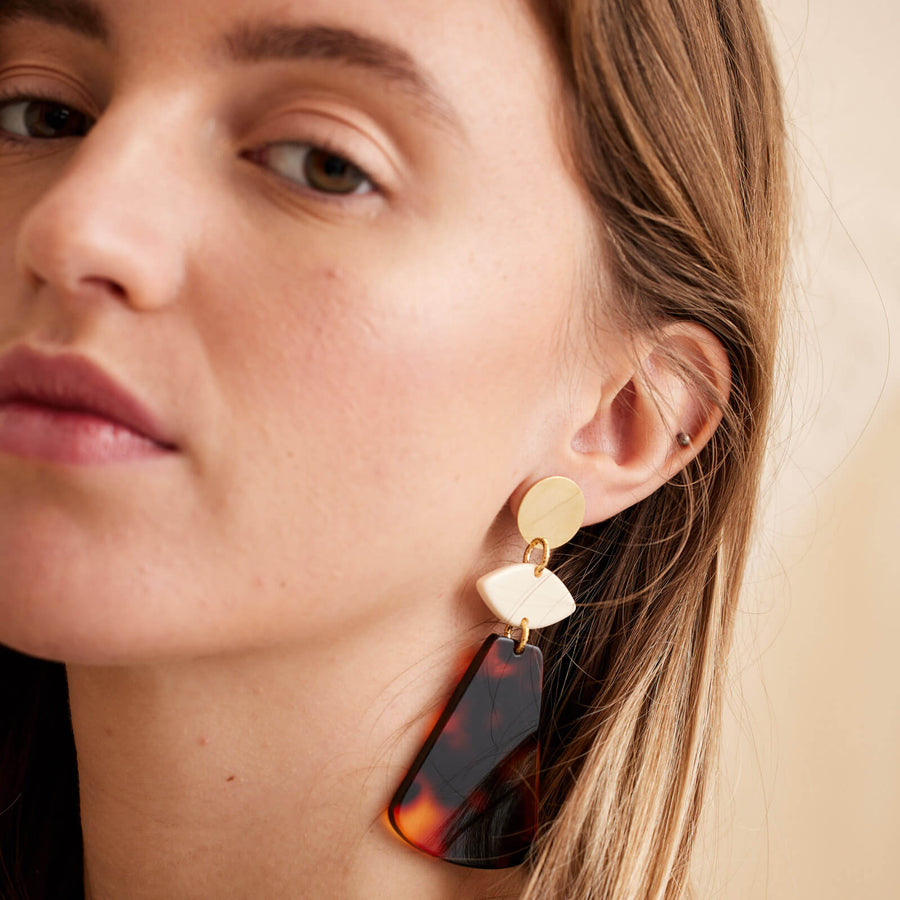 Boucles d'oreilles ZOLA Ecailles Bleues