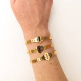 Bracelet jonc TINA OCRE